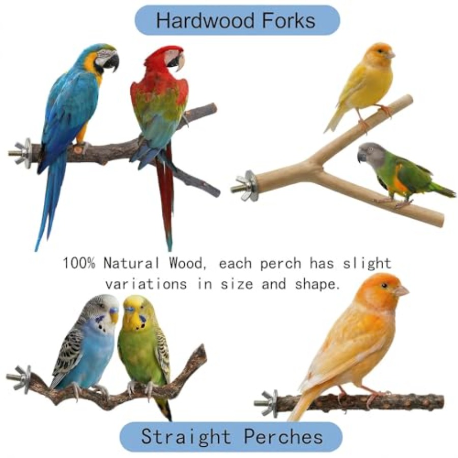 8PCS natural wood bird perches - Health & Wellness Photos recension och pris
